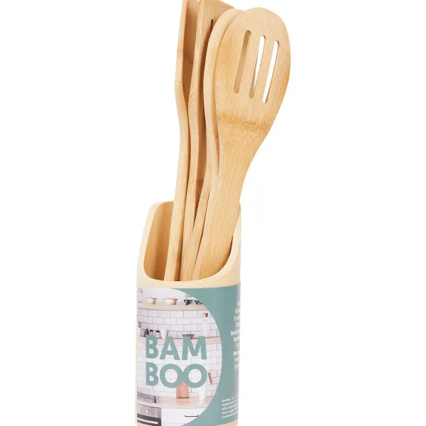 Rösle Keukengerei^Bamboe Keukengerei-Set In Houder