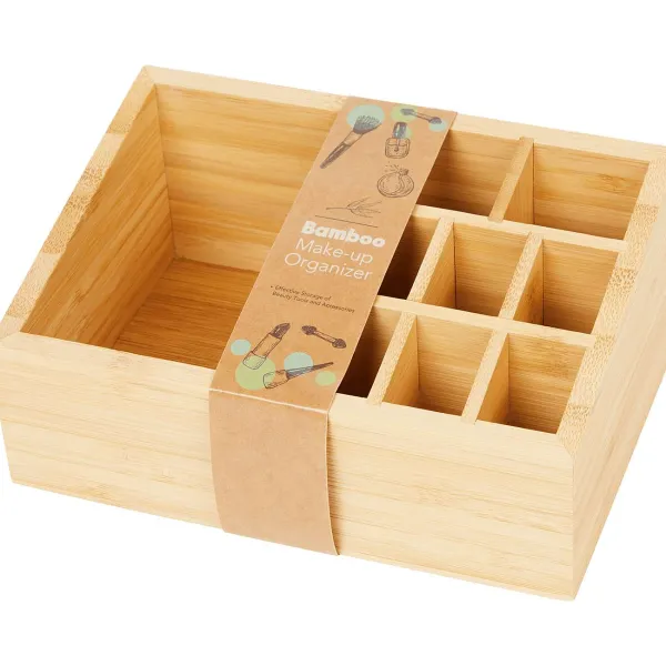 Merk Woonaccessoires^Bamboe Make-Up Organizer