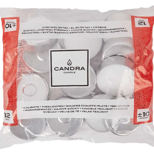 Candra Kaarsen^Maxi-Theelichten Wit