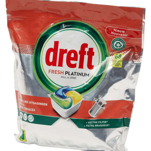 Dreft Afwas- & Wasmiddelen^Fresh Platinum Vaatwastabletten All In One