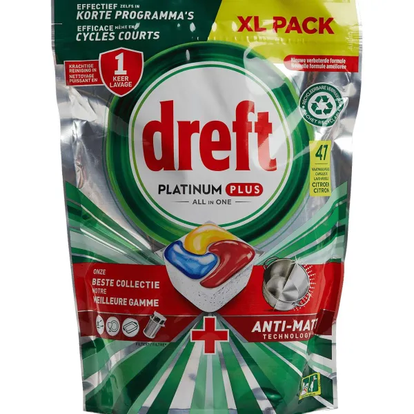 Dreft Afwas- & Wasmiddelen^Vaatwastabletten Platinum Plus Citroen