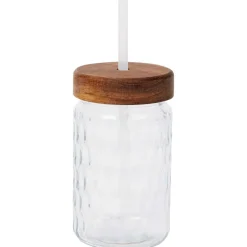 Royal Leerdam Glazen^Drinkbeker Met Rietje En Deksel