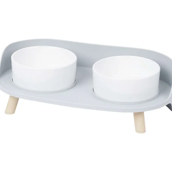 Merk Dierenbenodigdheden^Dubbele Voerbak Op Pootjes