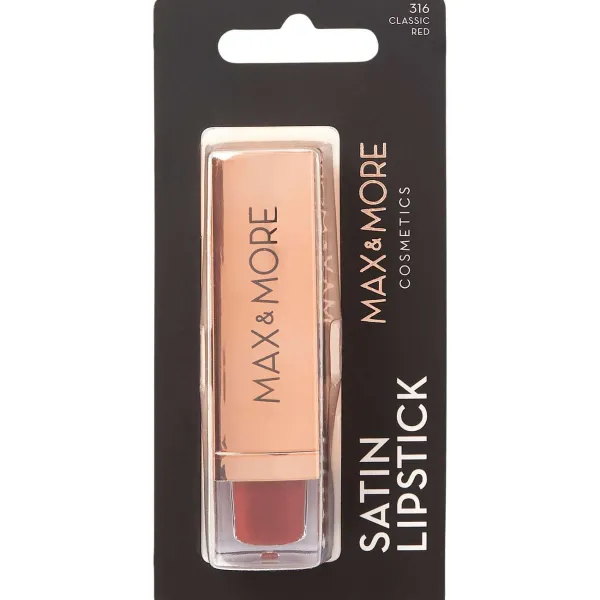 Max & More Make-Up^Satin Lippenstift Classic Red