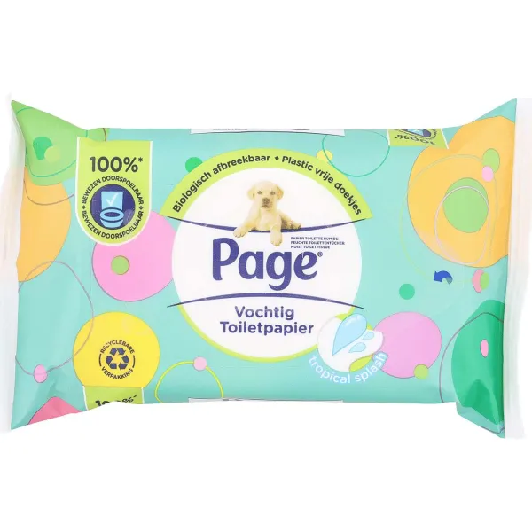 Page Toilet- & Keukenpapier^Vochtig Toiletpapier Tropical Splash