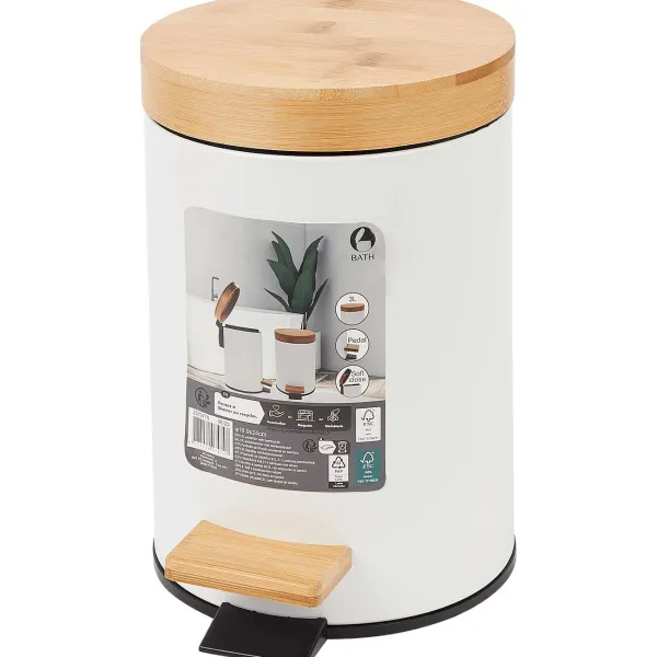 Froyak Prullenbakken^Pedaalemmer Met Bamboe