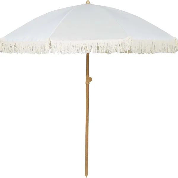 Merk Zonwering^Retro Strandparasol Met Franjes