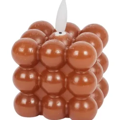 Candra Kaarsen^Vierkante Ledkaars Met Bolletjes