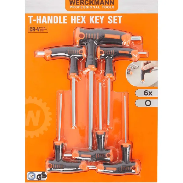 Werckmann Gereedschap^T-Greep Inbussleutelset