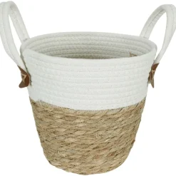 Merk Woonaccessoires^Zeegras Mand Met Hengsels